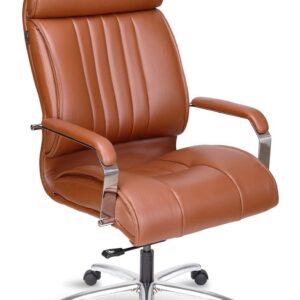 Newturn MAXSON Mid back Leather Office revolving Leather Office Adjustable Arm Chair  (Khaki, Pre-assembled)
